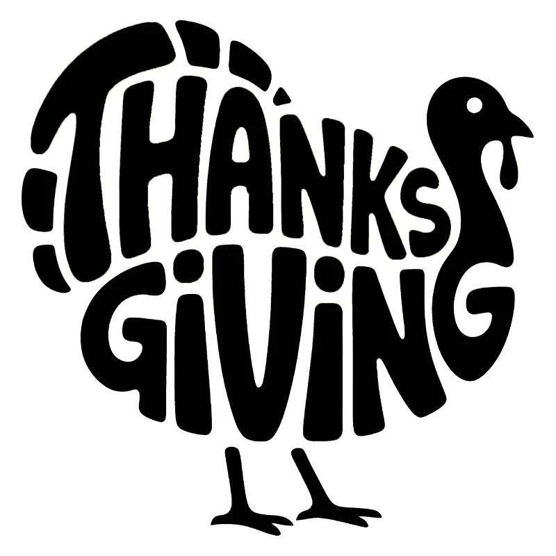 Dinde de Thanksgiving - Logo de bande dessinée vintage cool