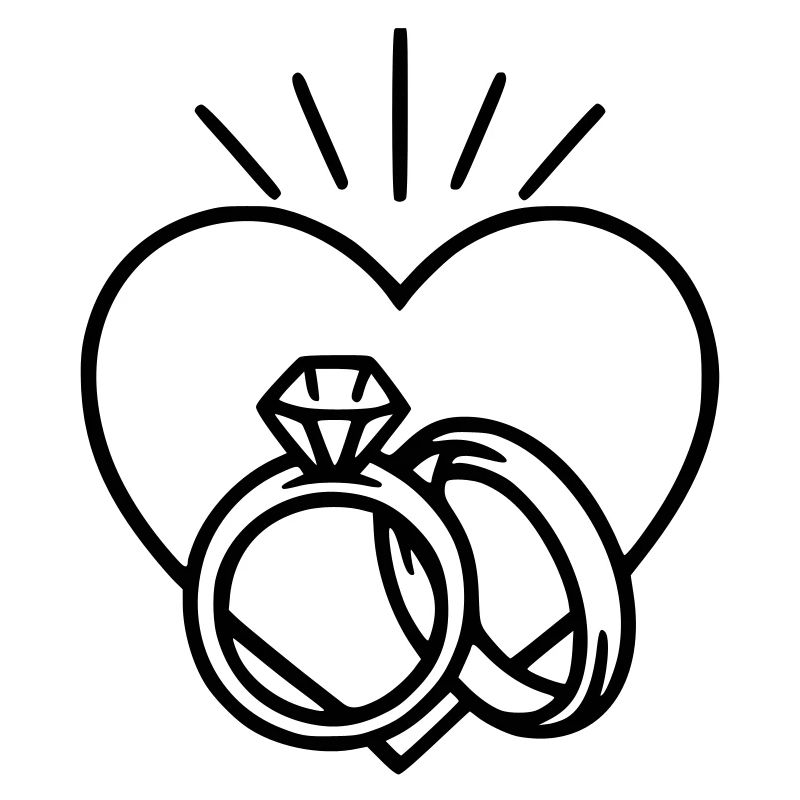 Hochzeit - Ring und Herz