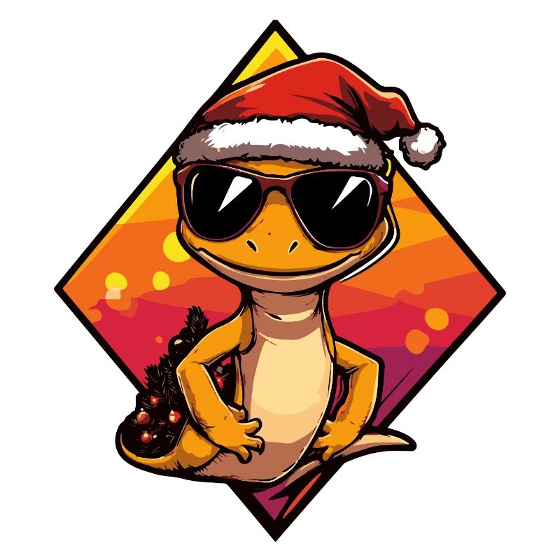 Gecko Lizard Santa Look