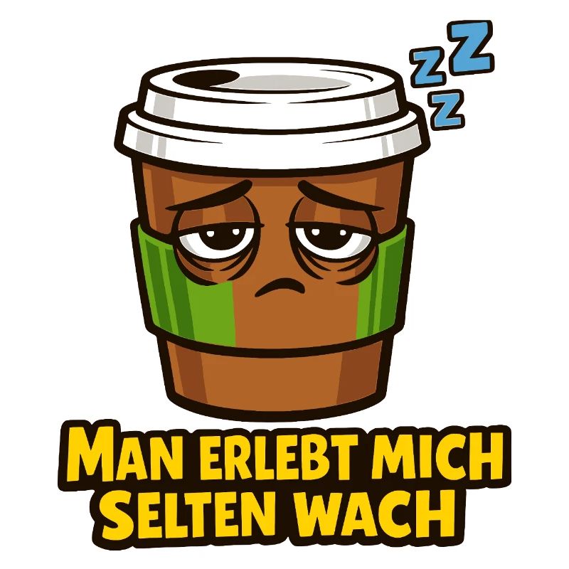 Schläfriger Kaffee Spruch