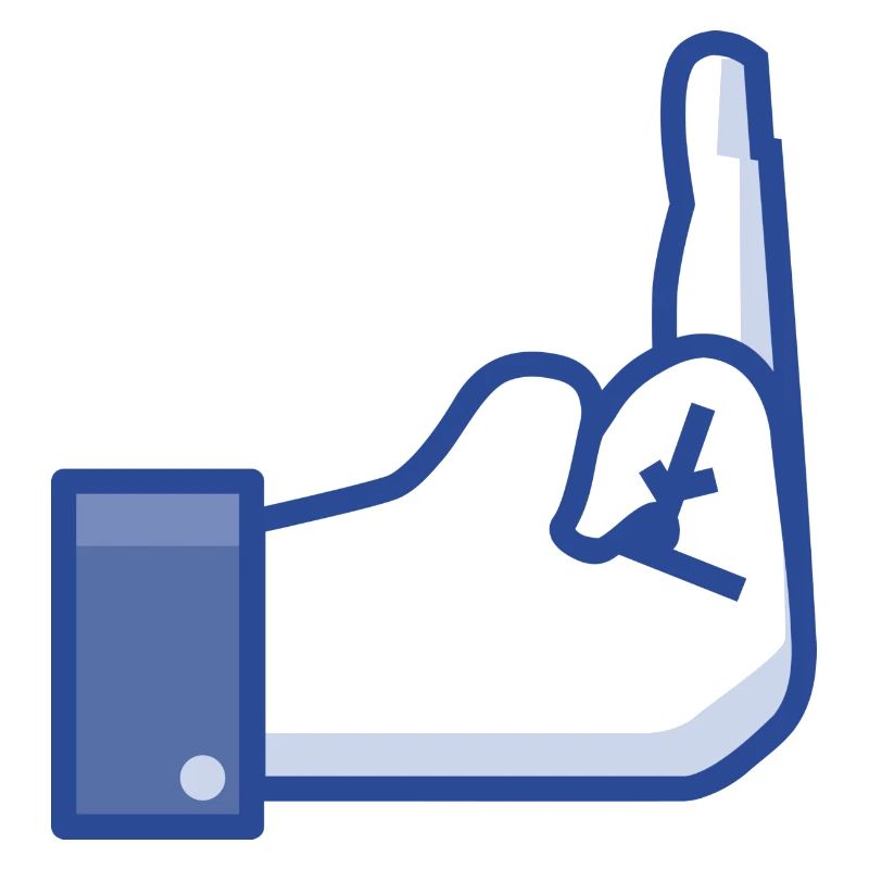 Middefinger to FB