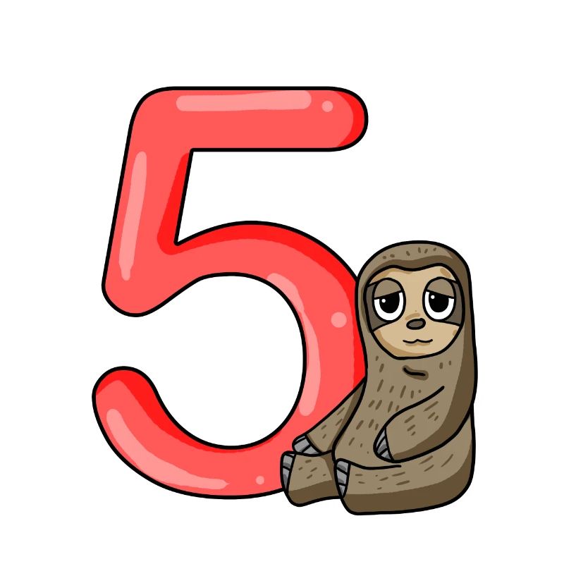 Young 5 years old sloth