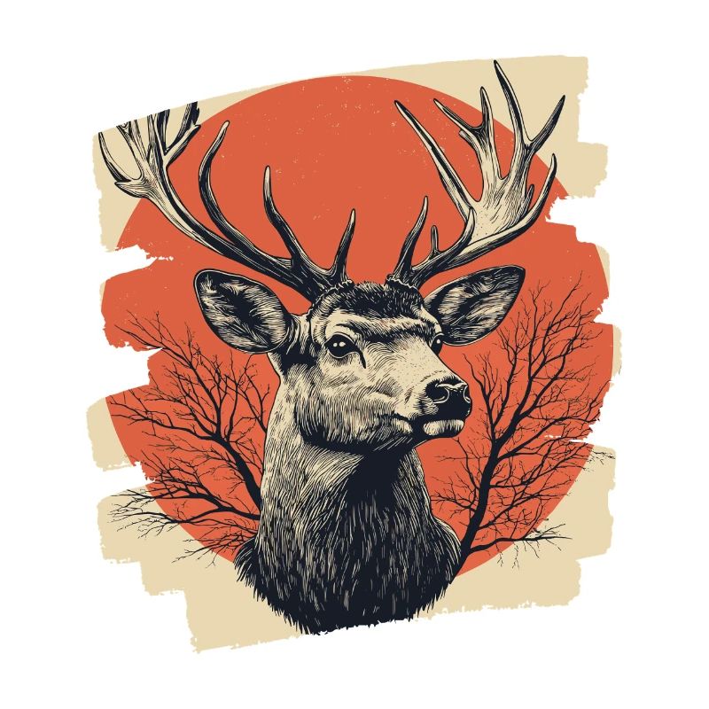 Cerf avec bois