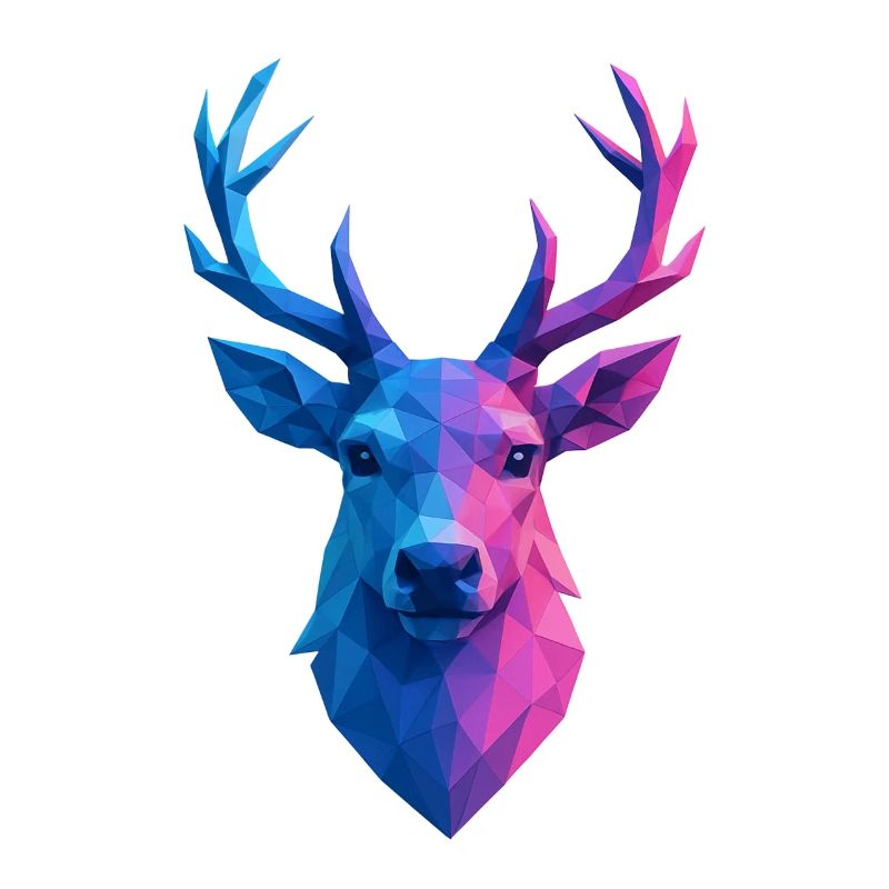 Christmas Reindeer Low Poly