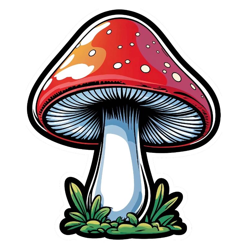 Red Toadstool Popart Design