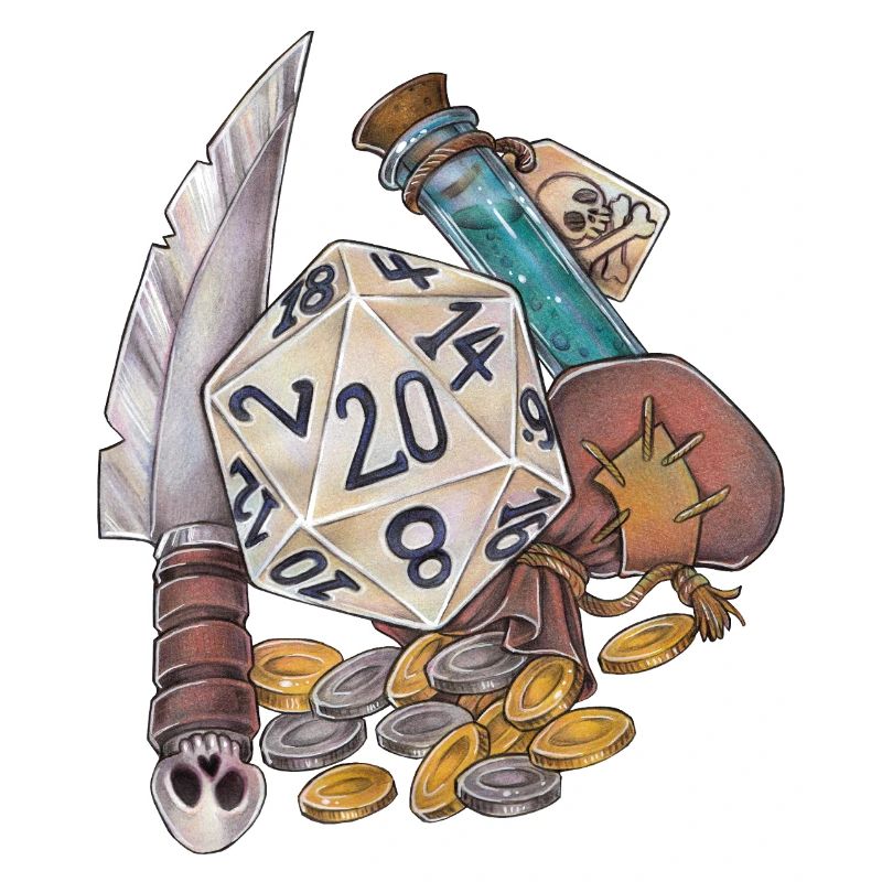 RPG Tabletop D20 Dice Gift Thief Robbery