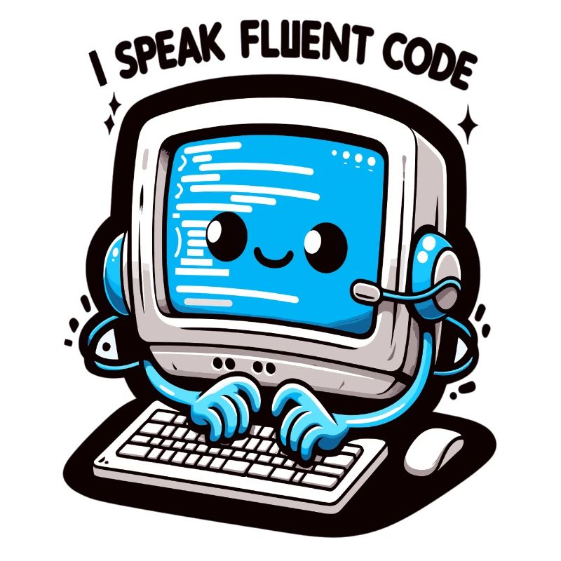 I Speak Fluent Code Retro Computer