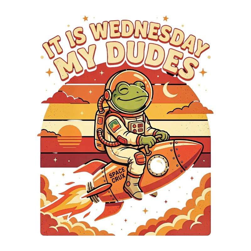 C’est mercredi, mon mème de l’astronaute grenouille spatiale