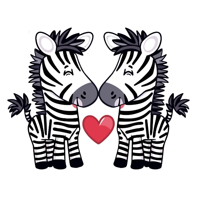 Zebra Paar Valentinstag