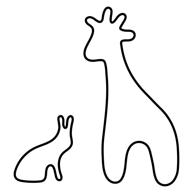 giraffe hare best friends