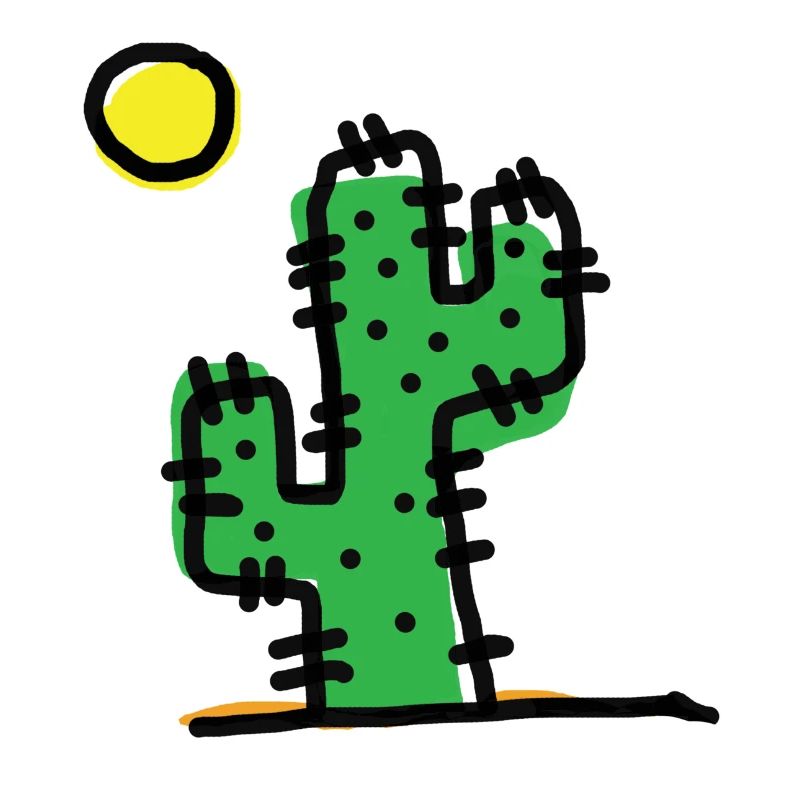Single cactus