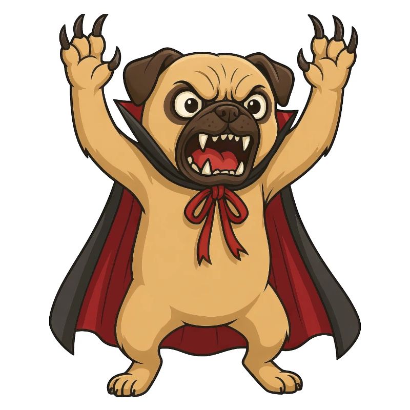 Funny Halloween sloth as a vampire monster