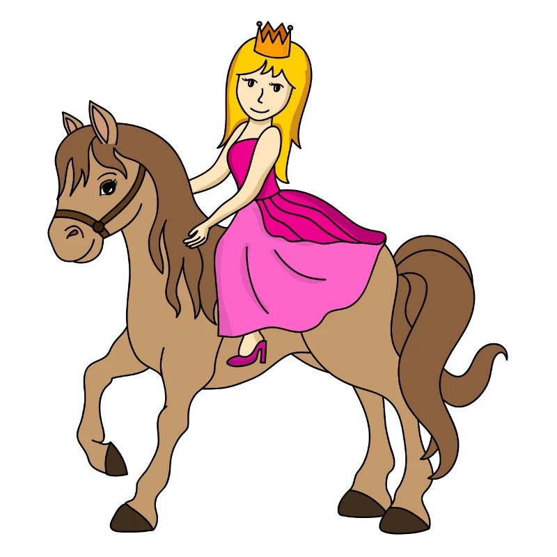 Cheval Princesse Fée Couronne