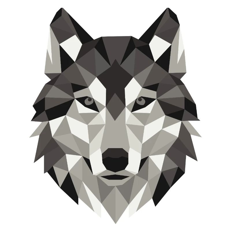 Wolf Head Lowpoly Geometry