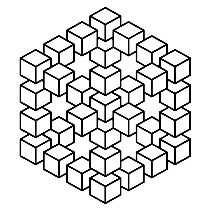 impossible figure Escher cube geometry fantasy