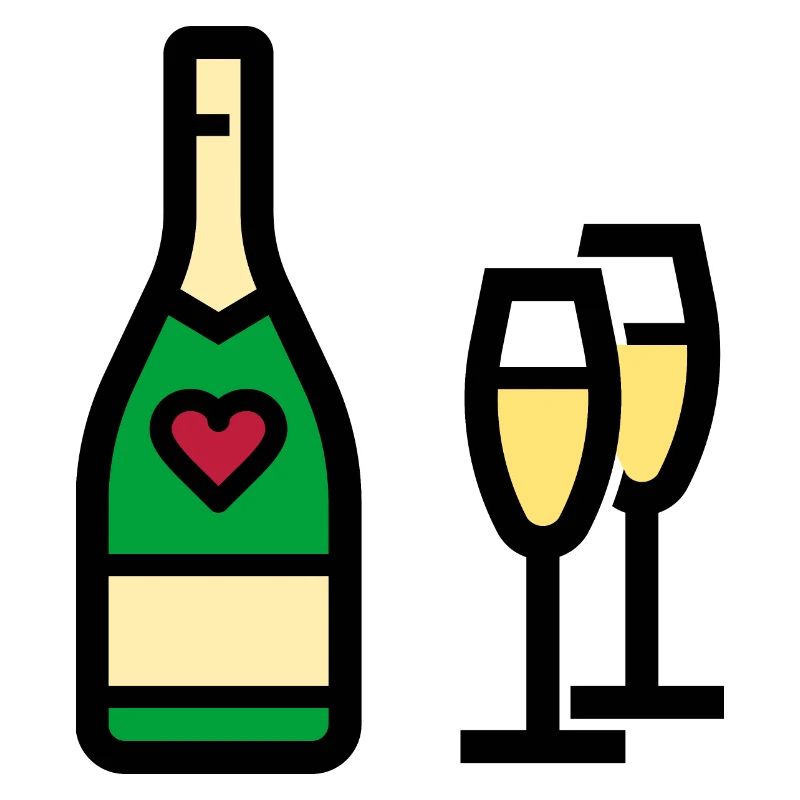 oder Sekt zum Valentinstag