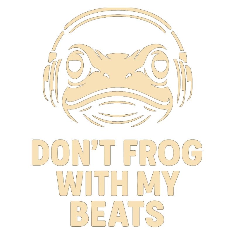 Frosch mit Kopfhörer
