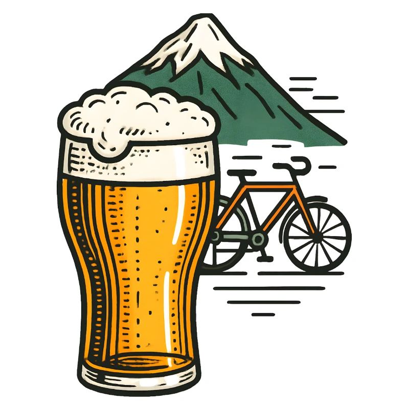 Berg Bier Radfahrt