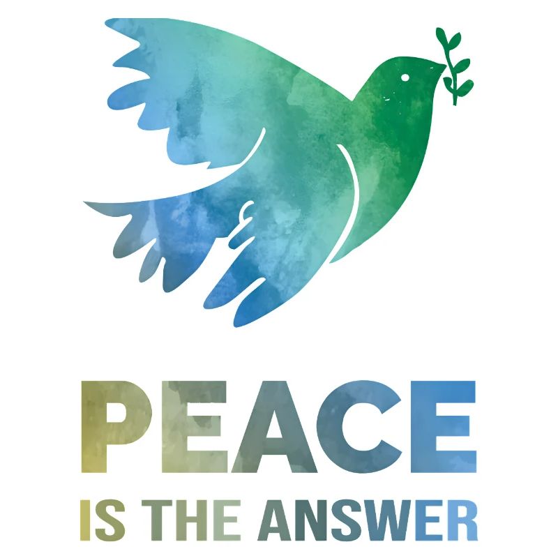 Peace Is The Answer – Aquarell Friedenstaube
