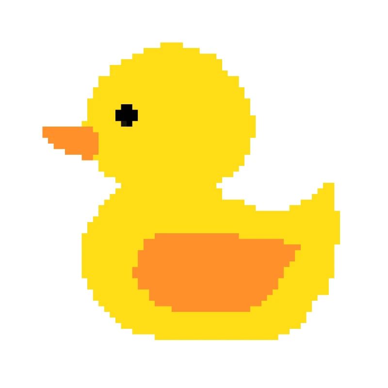 Pixel Duck Rétro Jaune