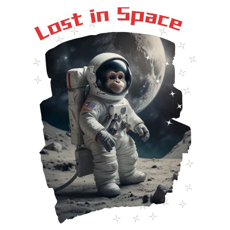 Perdu dans l’espace - Monkey en tant qu’astronaute