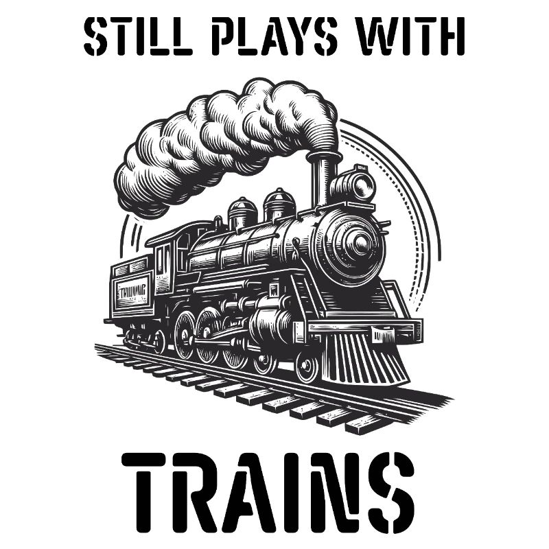Still plays with train machinist railroad engineer