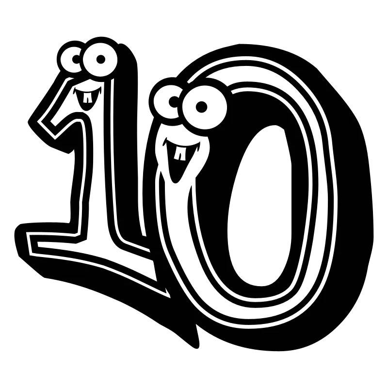 conception 3d du dessin animé comique 10-dix