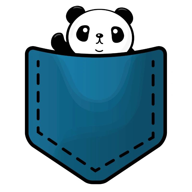 Panda in a pocket