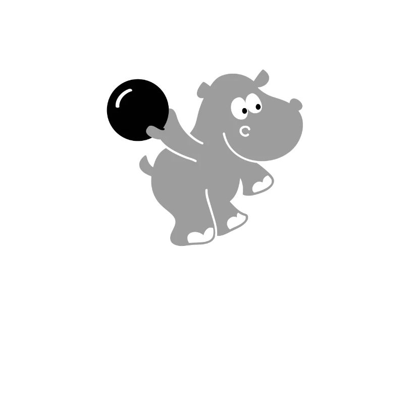 Bowling Hippo - bowling hippopotamus gift