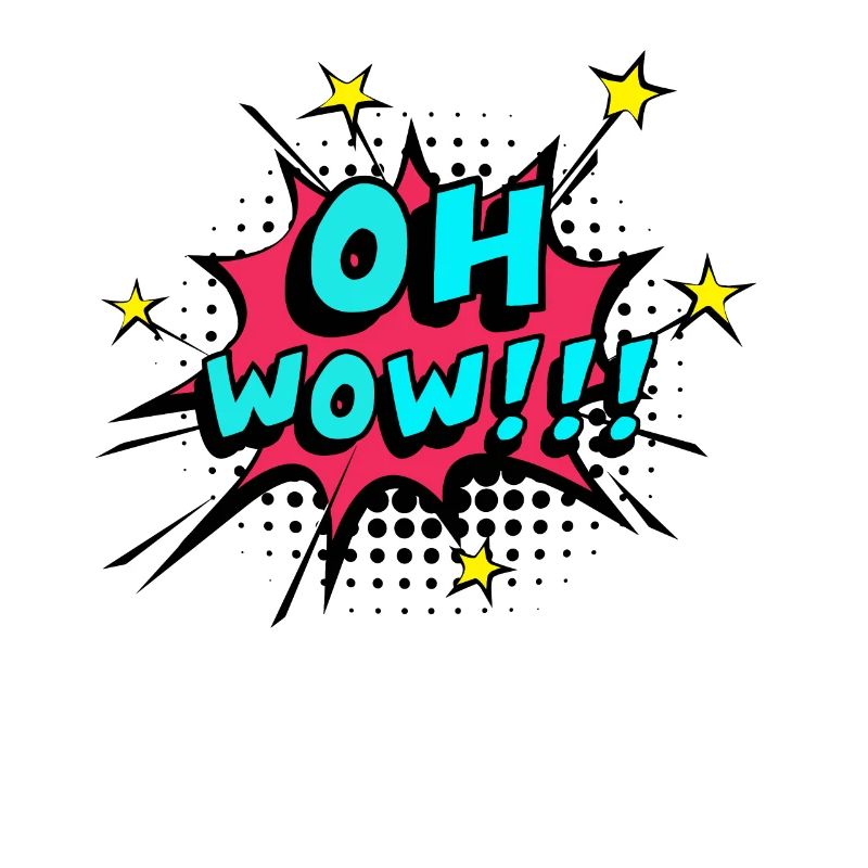 Oh Wow - Comic Pop Art Speech Bubble