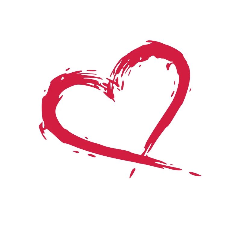 Coeur Rouge Conception Brosse Graphique Vector vectoriel