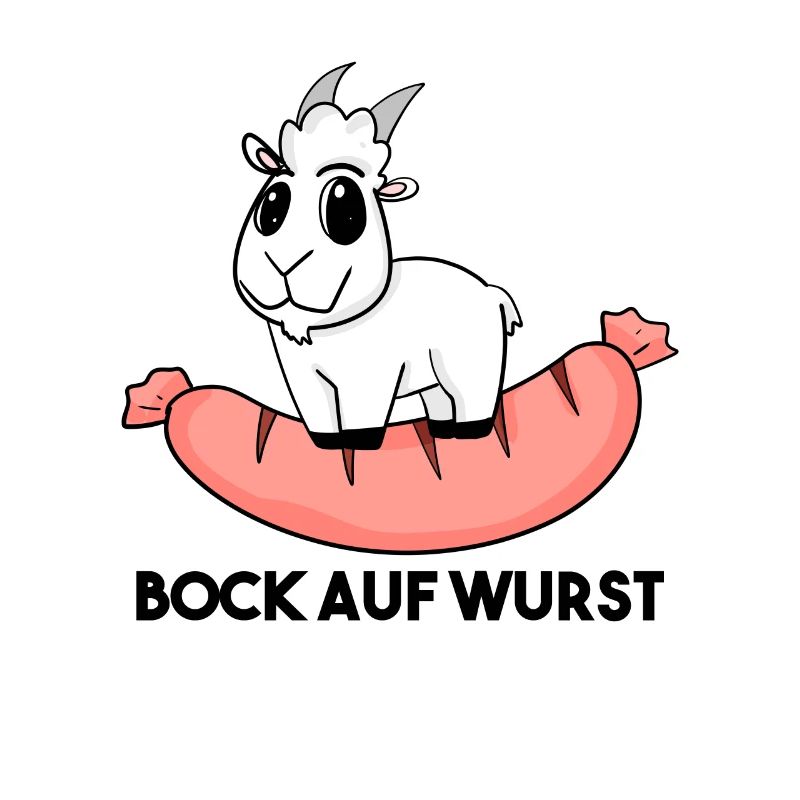Bock auf Wurst - Ziege Ziegenbock