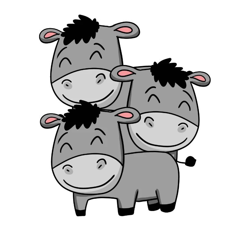 Cute donkeys