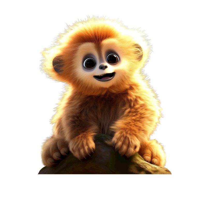 Gibbon Monkey Bébé Singe Petit Gibbons Singe Mignon