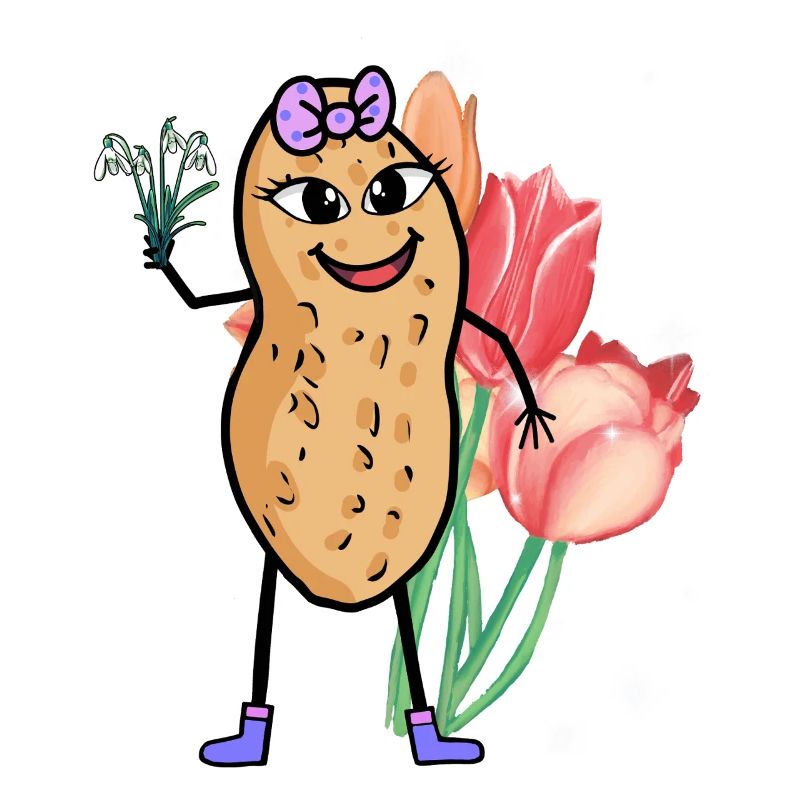 Peanut Spring Flowers Easter Flower Greeting Greeting