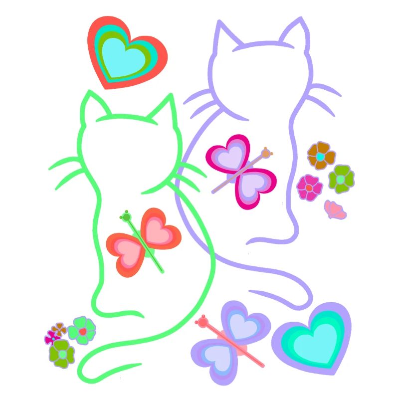 Cats, Cat, Easter, Spring, Retro, 80s, 90s, Child