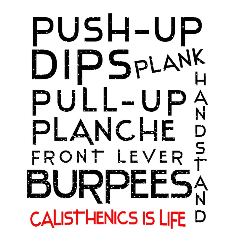Calisthenics Exercises Motif with Statement