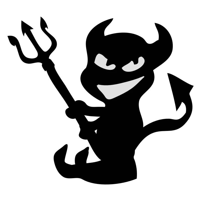 Smile evil with trident