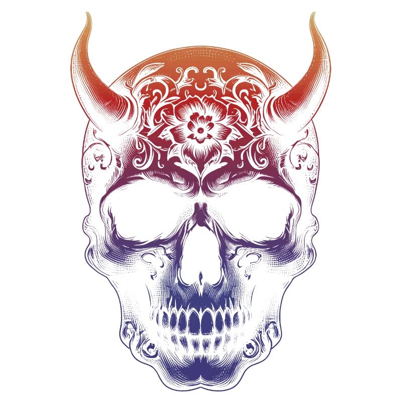 Skull with horns