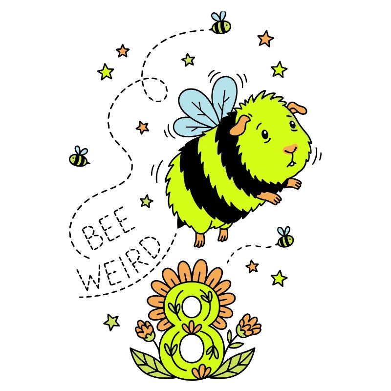 Abeille bizarre cochon d’Inde pour 8e anniversaire