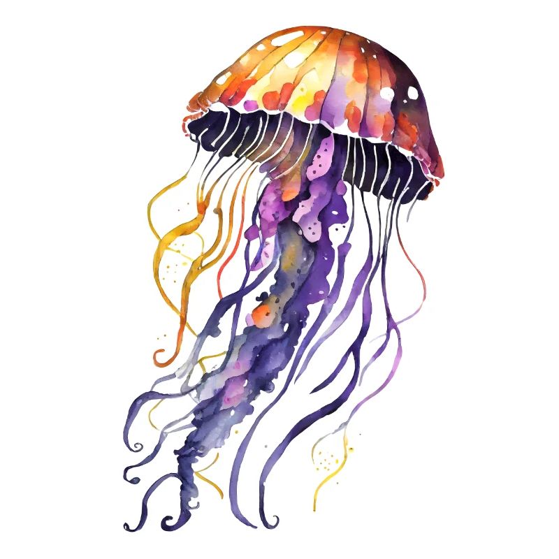 Aquarelle de méduse