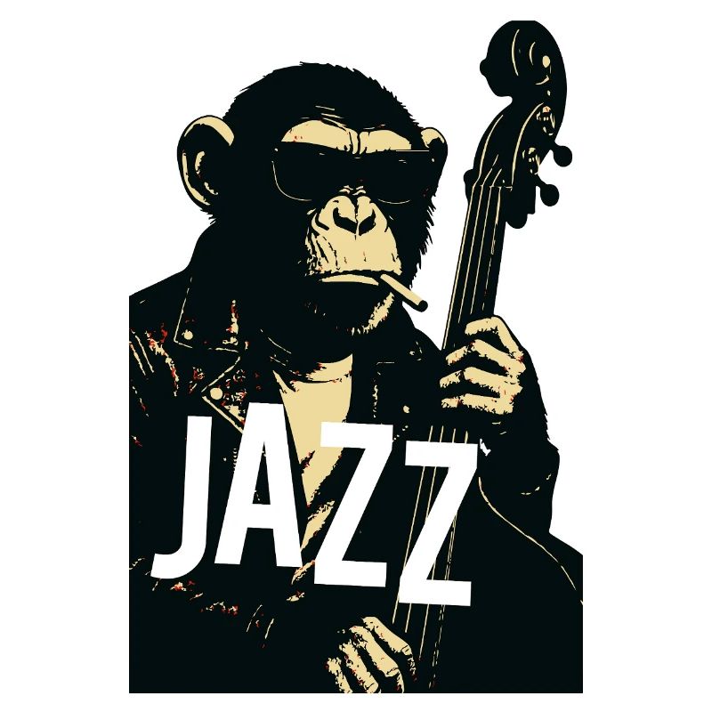 Jazz Monkey Noir Tee