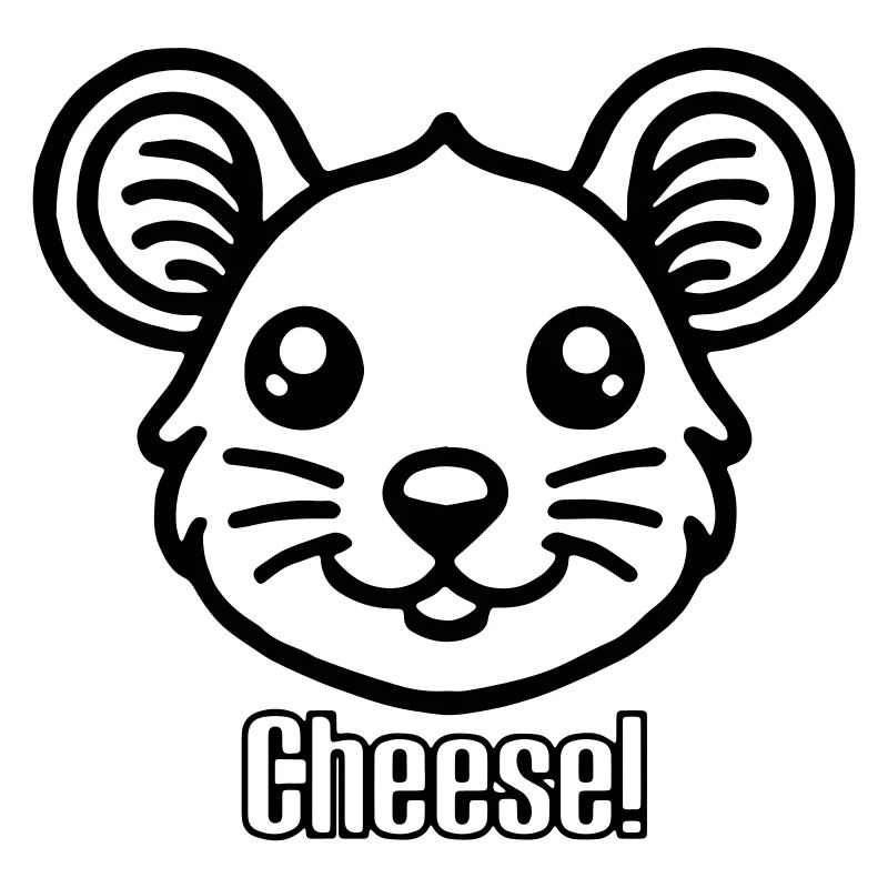 Cute looking Mouse - "Cheese" Design