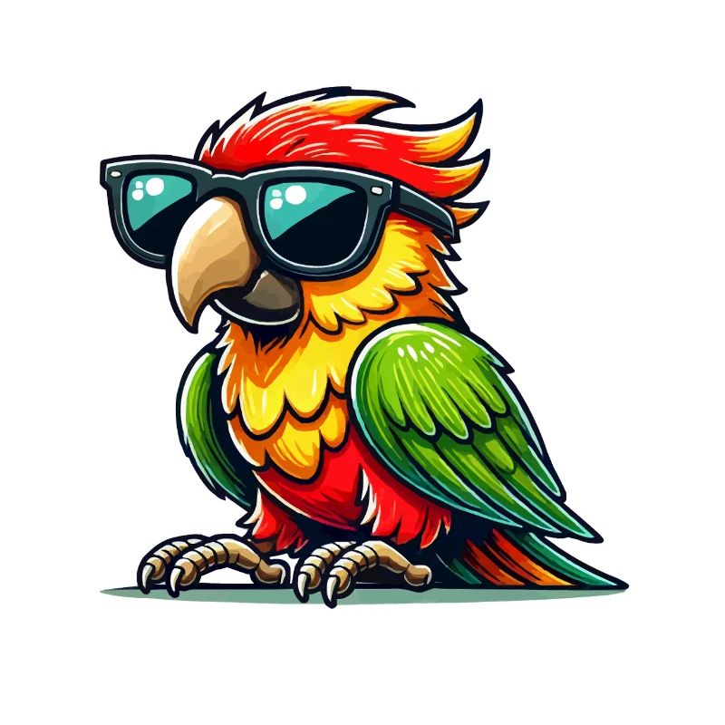 Parrot Sunglasses Comic