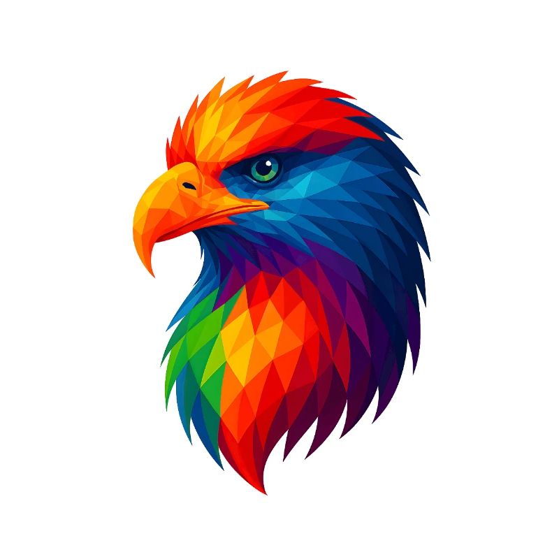 WPAP Polygon Style Animals - Eagle