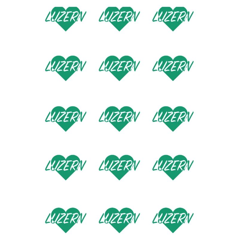 I LOVE LUCERNE Heart Pattern