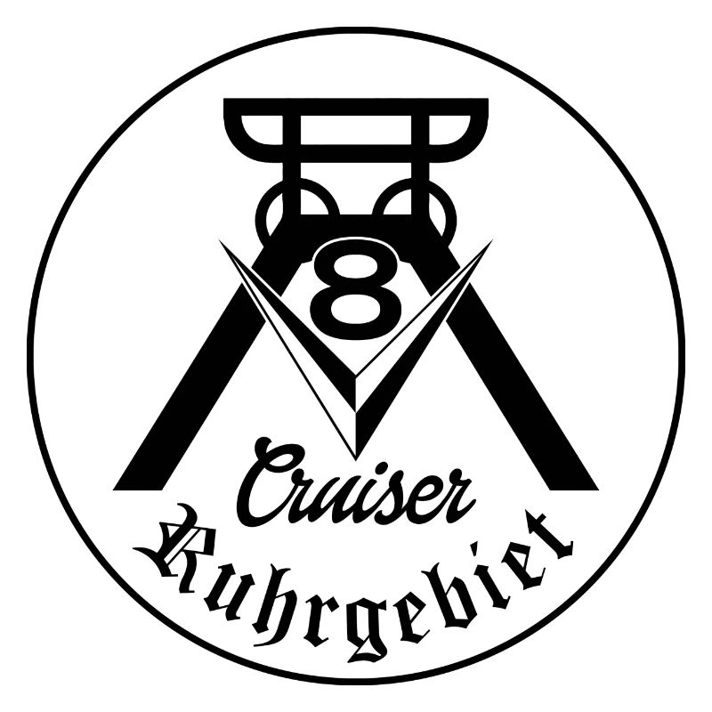 V8-Cruiser Logo schwarz