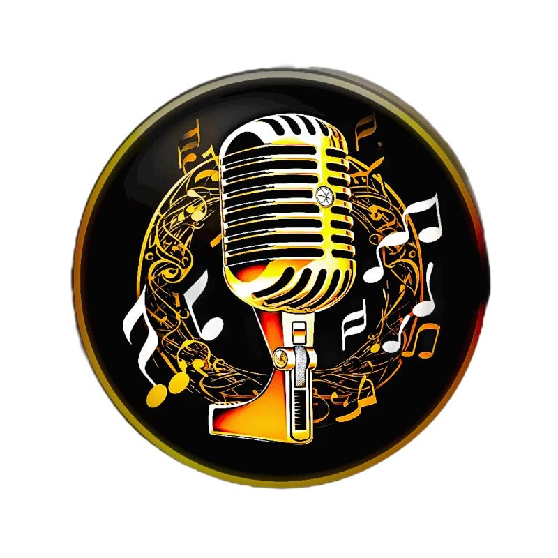 Microphone doré