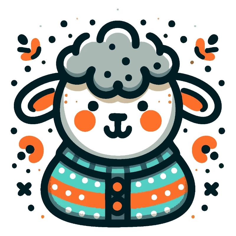 Süßes Schaf im Pullover