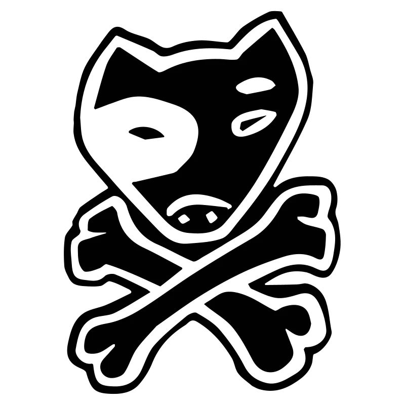 Pitbull dog skull pirate